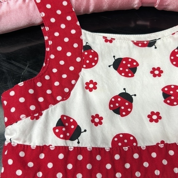 Gymboree beetle bug summer dress size 7 peplum style - Picture 10 of 11